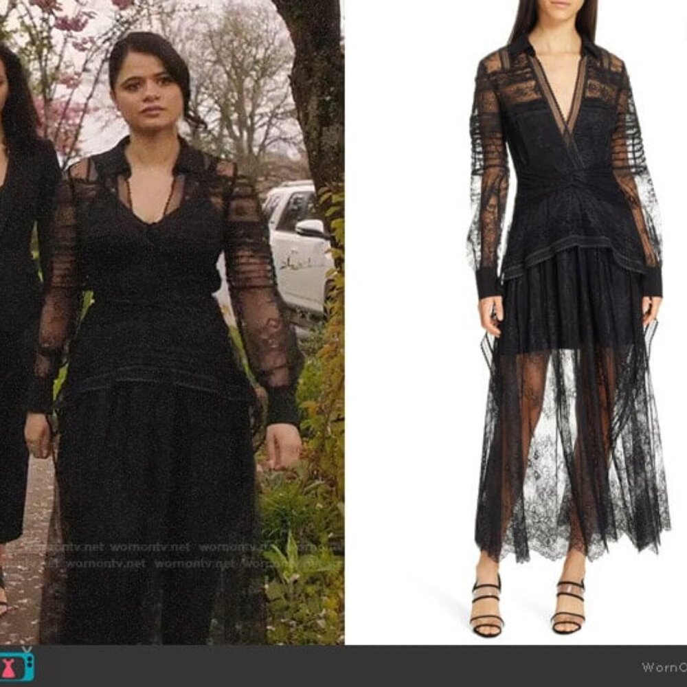 Self Portrait Black Lace Dress UK 14 US 10